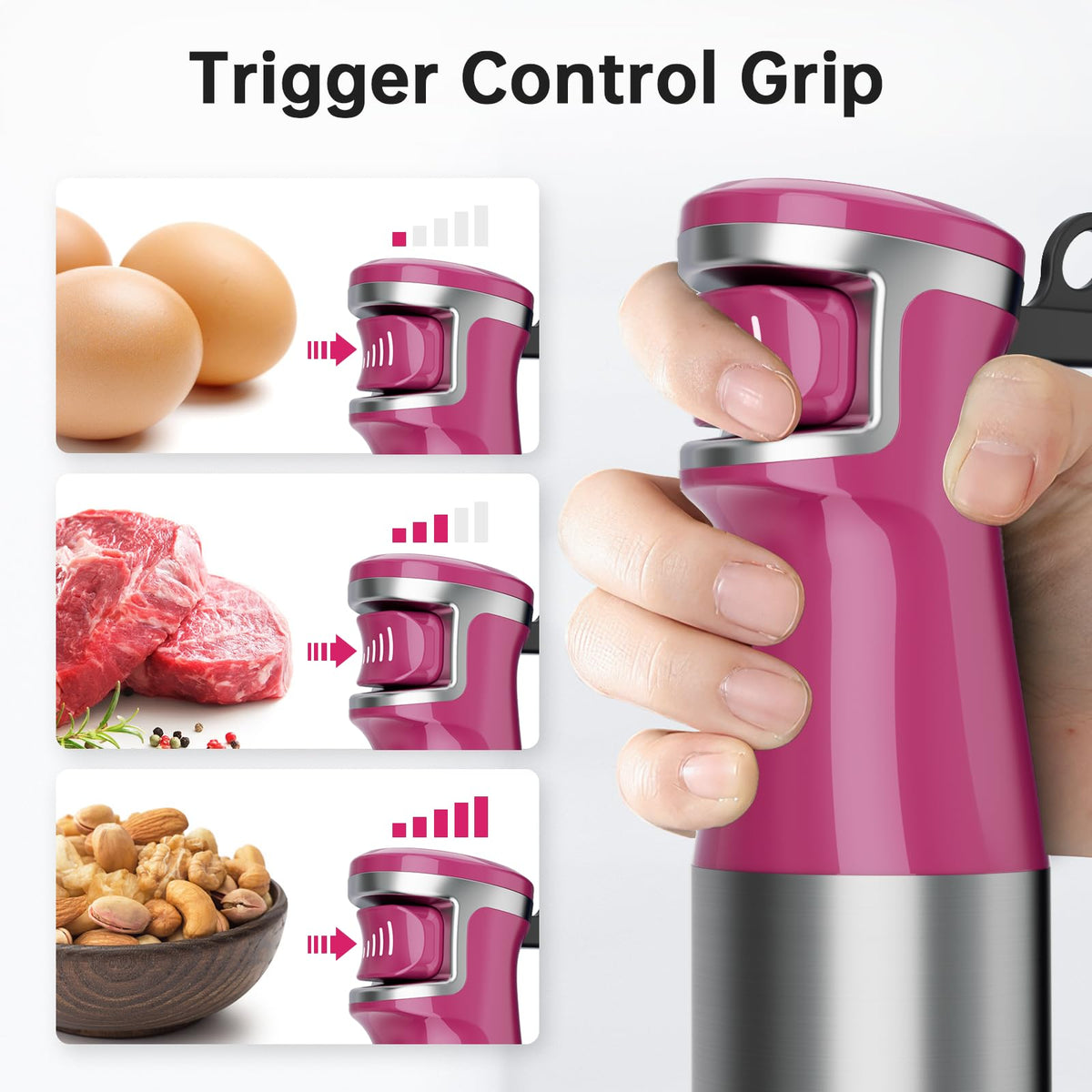 Immersion Blender Handheld Corded Hand Blenders Set 1100W