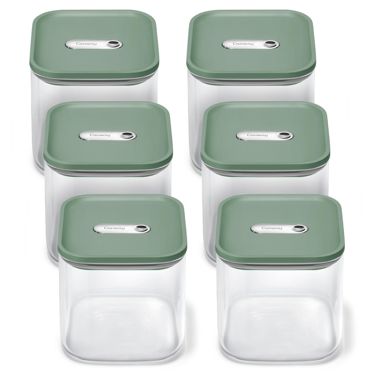 2.5 qt Glass Airtight Food Storage Containers with Lids (6 Count)