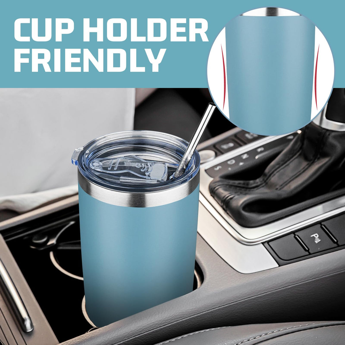 20 oz Tumbler with Lids and Straws (4 Count)