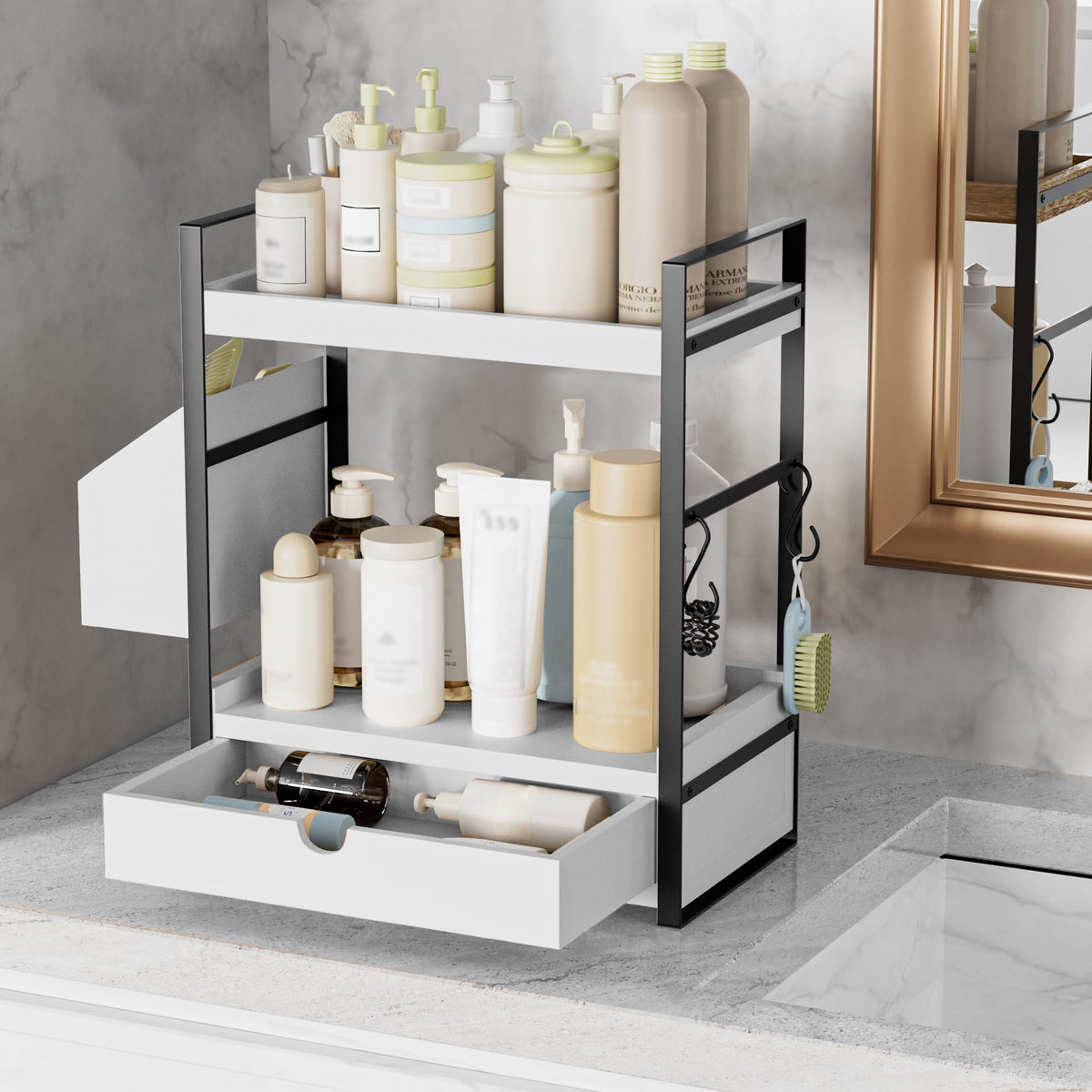 2 Tier Bathroom Counter Organizer