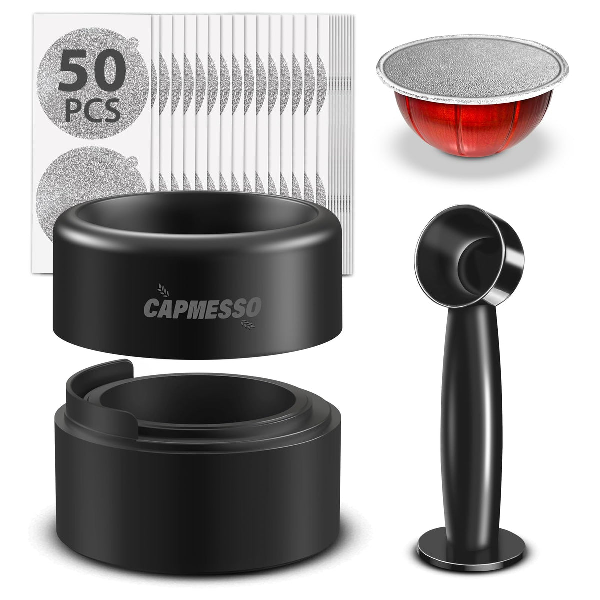 Reusable Refill Kit for Nespresso Vertuo Pods with Fast Sealing (52 Count)