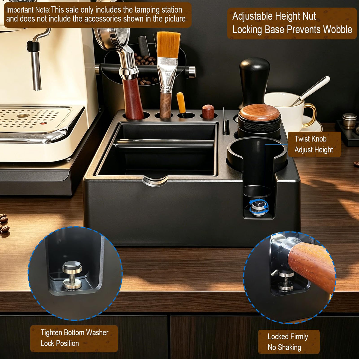 Espresso Tamping Station And Knock Box