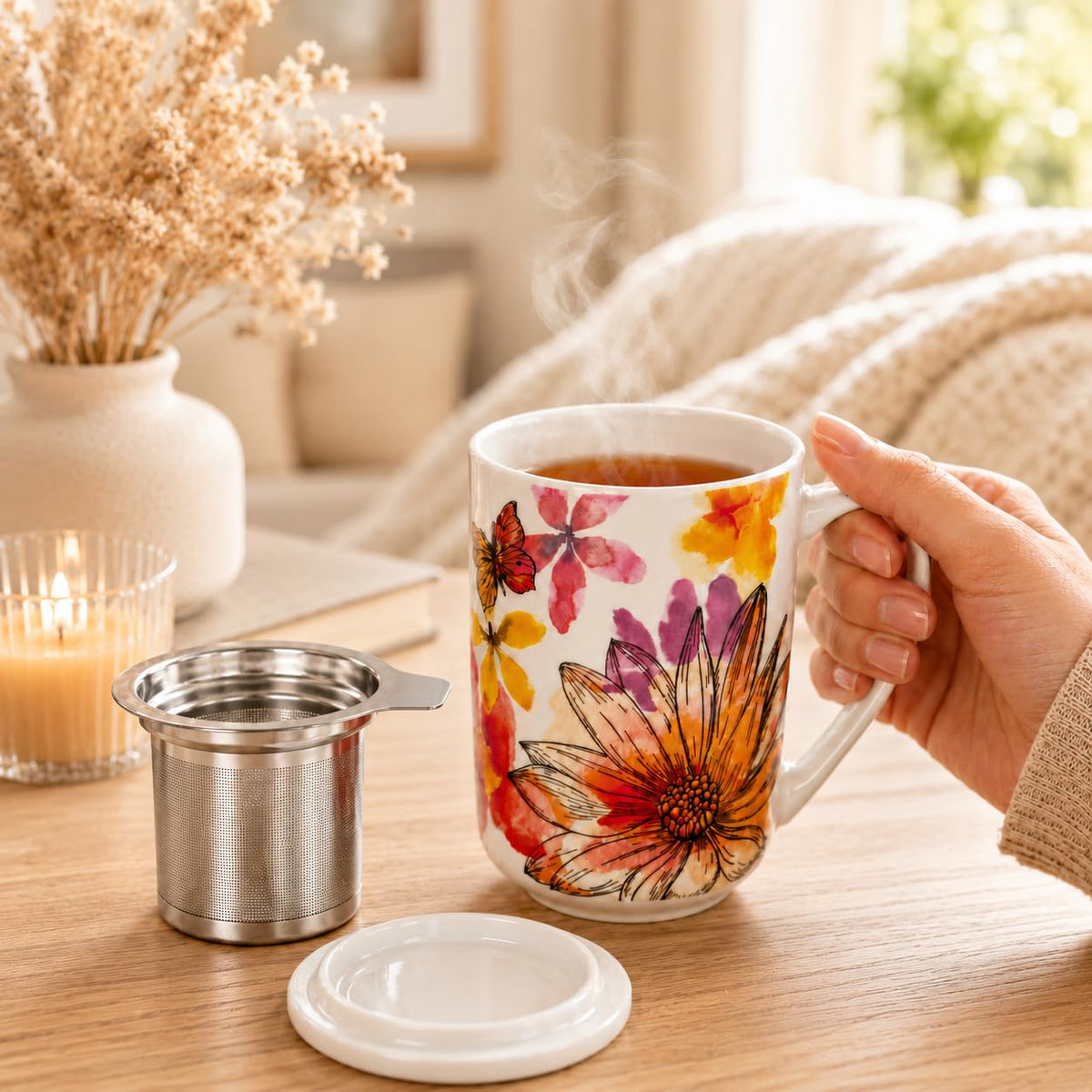 Tea Mug with Infuser and Lid
