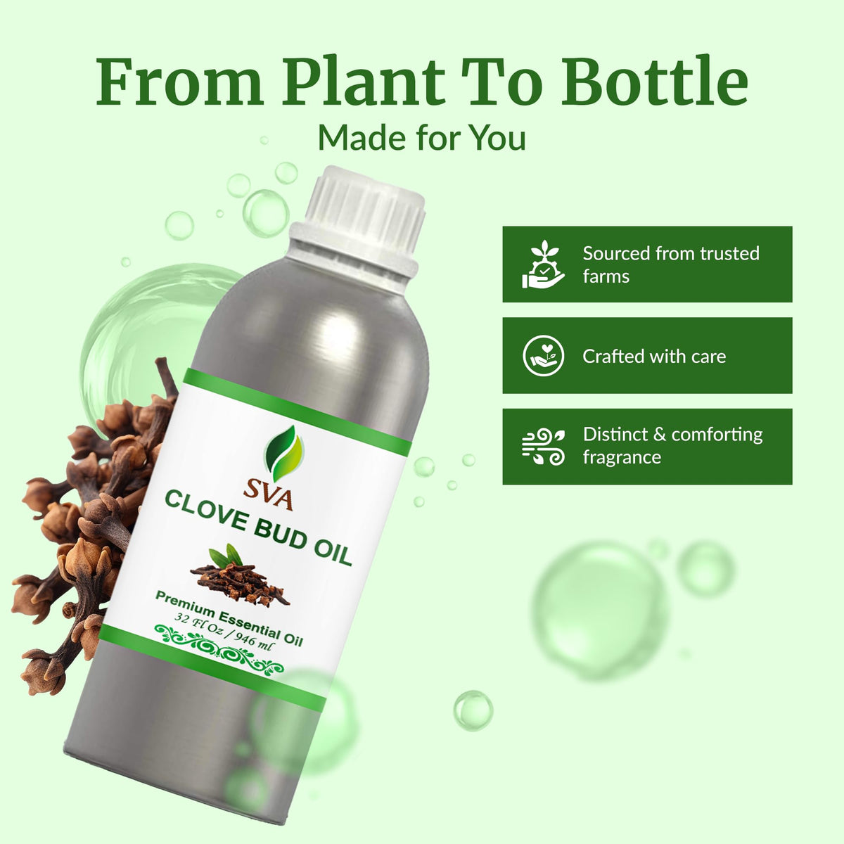 SVA Clove Bud Essential Oil (32 Fl Oz)