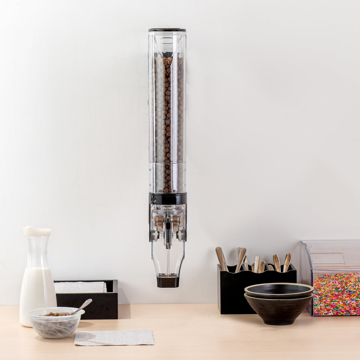 Cereal Dispenser 3 gal Plastic Wall