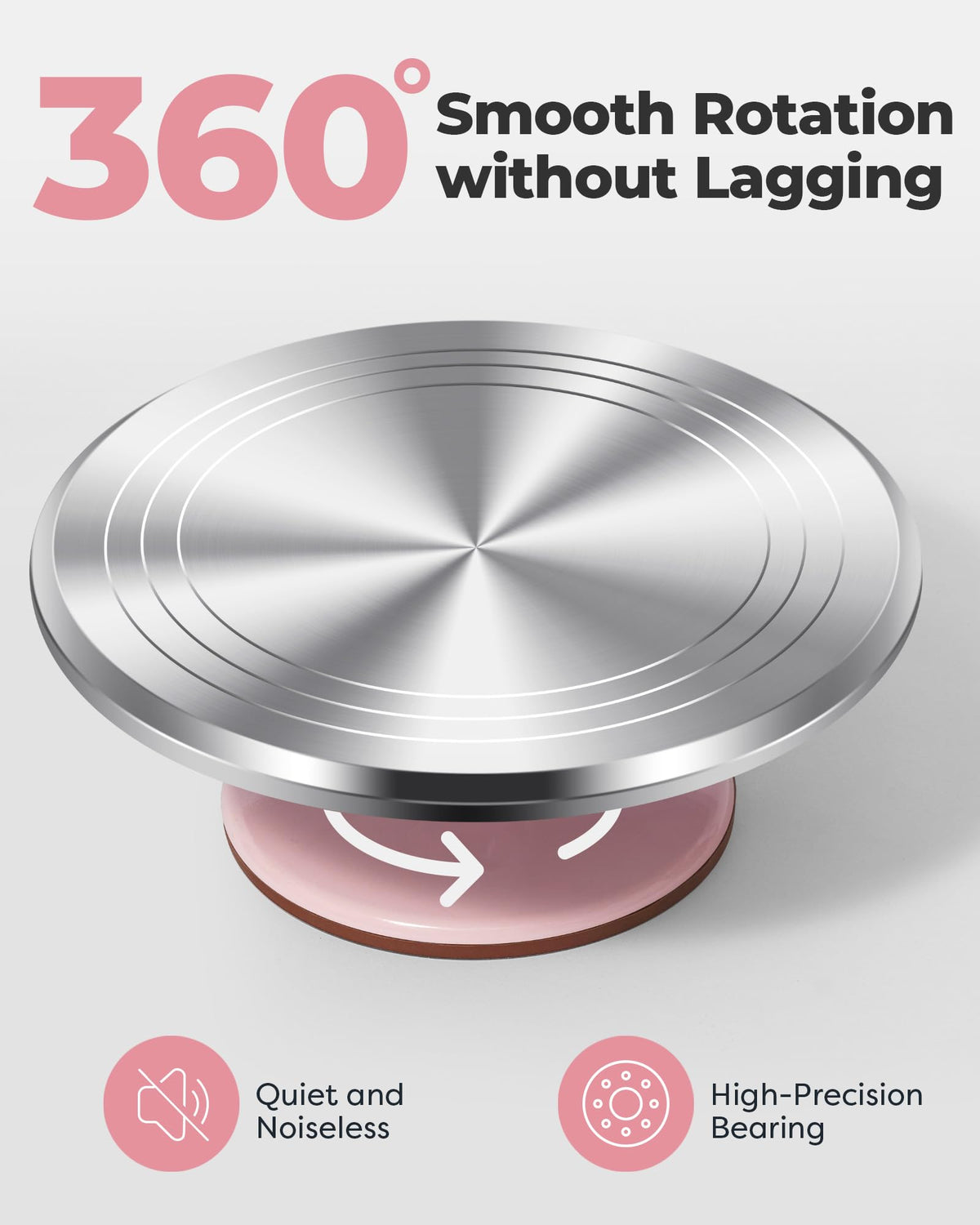 Aluminum Cake Stand Turntable Set for Decorating Baking Kit