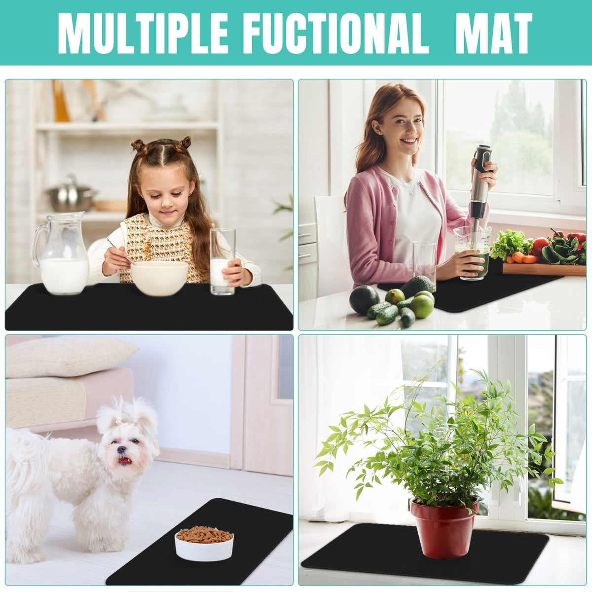 Coffee Mat Super Absorbent Dish Drying Mat Coffee Bar Mat 16"x 24"