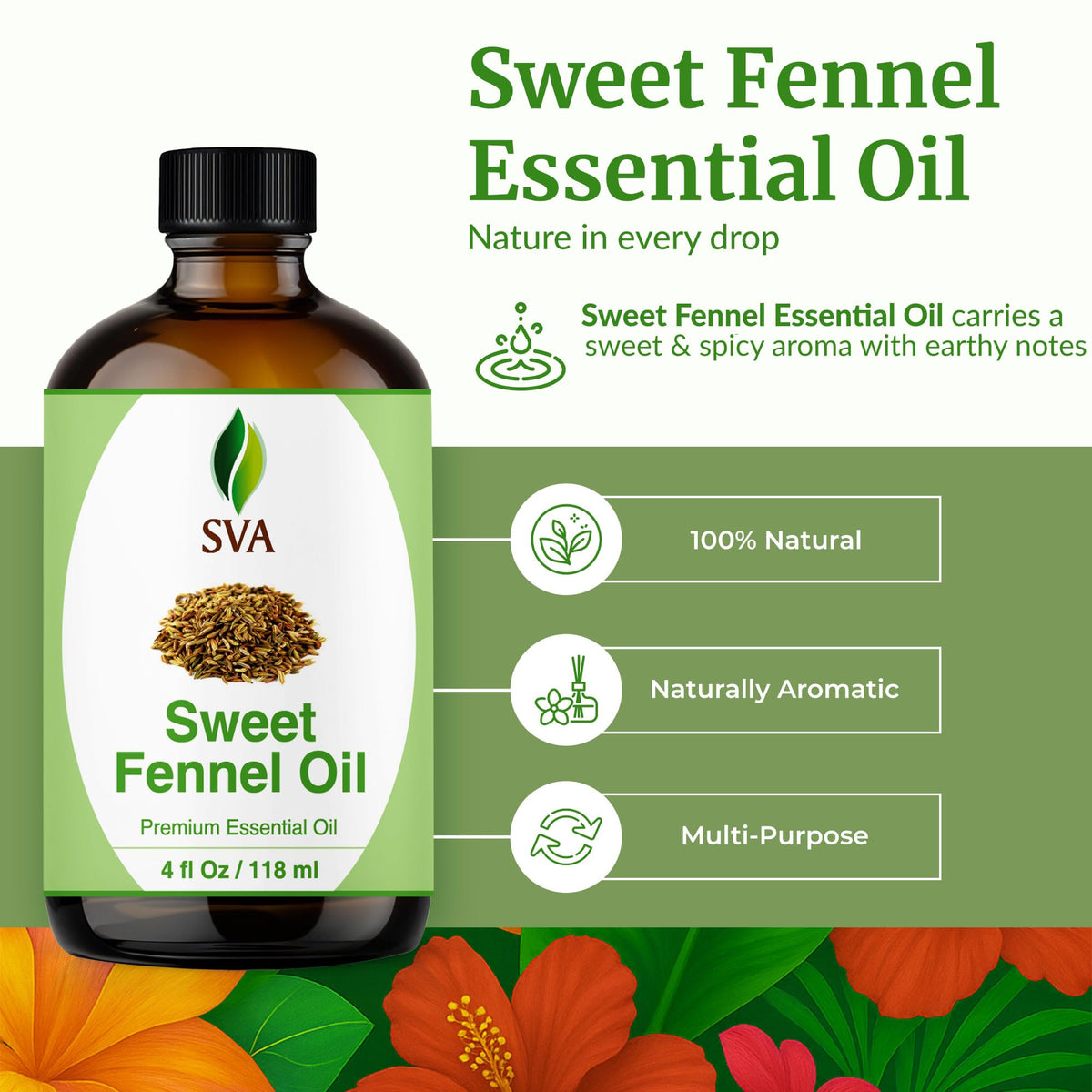 SVA Sweet Fennel Essential Oil (4 Fl Oz)