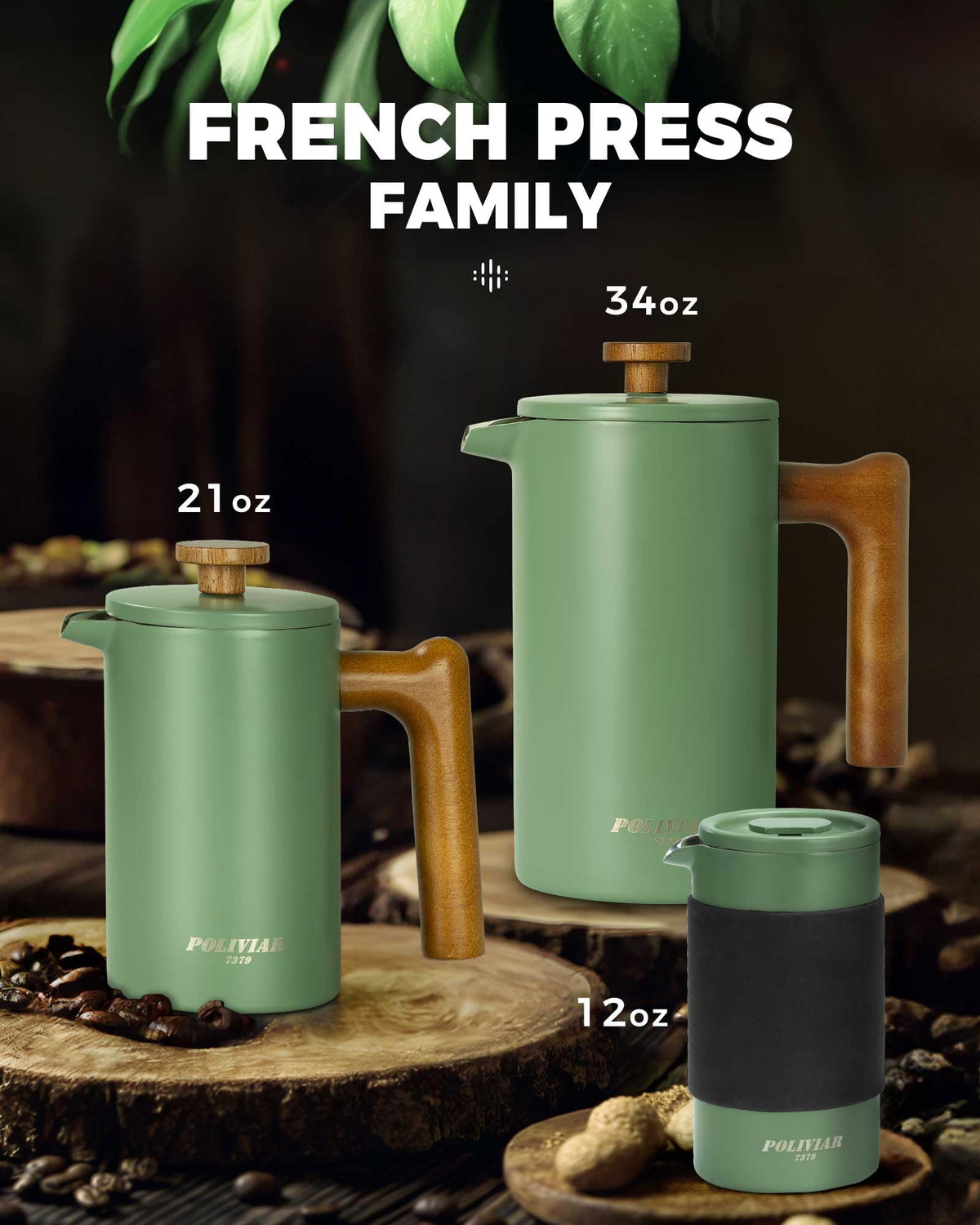 POLIVIAR French Press Coffee Maker