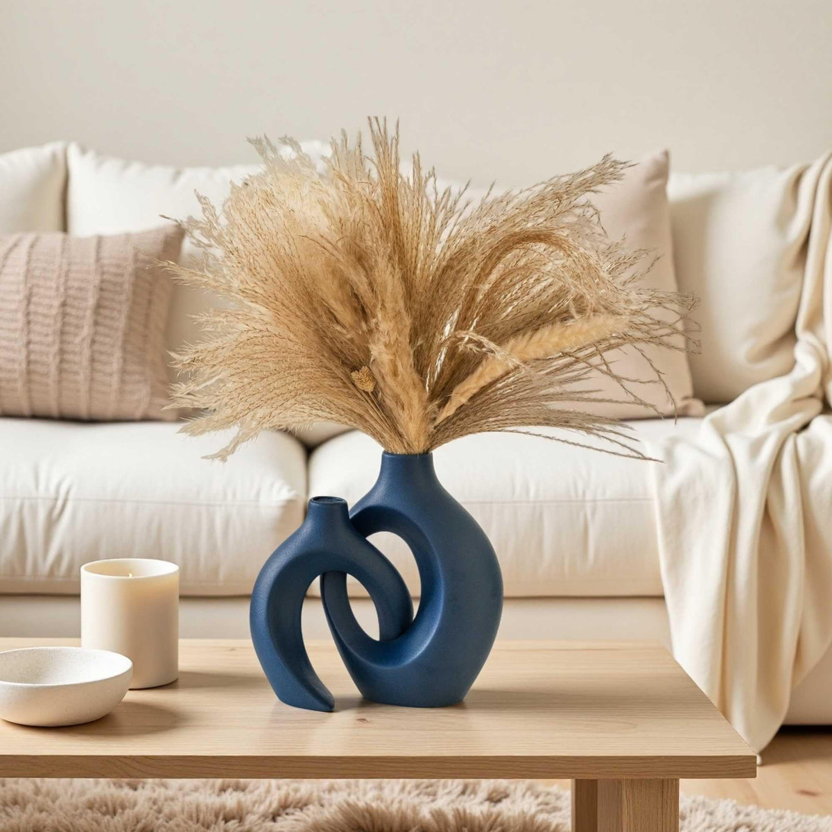 Snuggle Hollow Ceramic Flower Vaseof 2