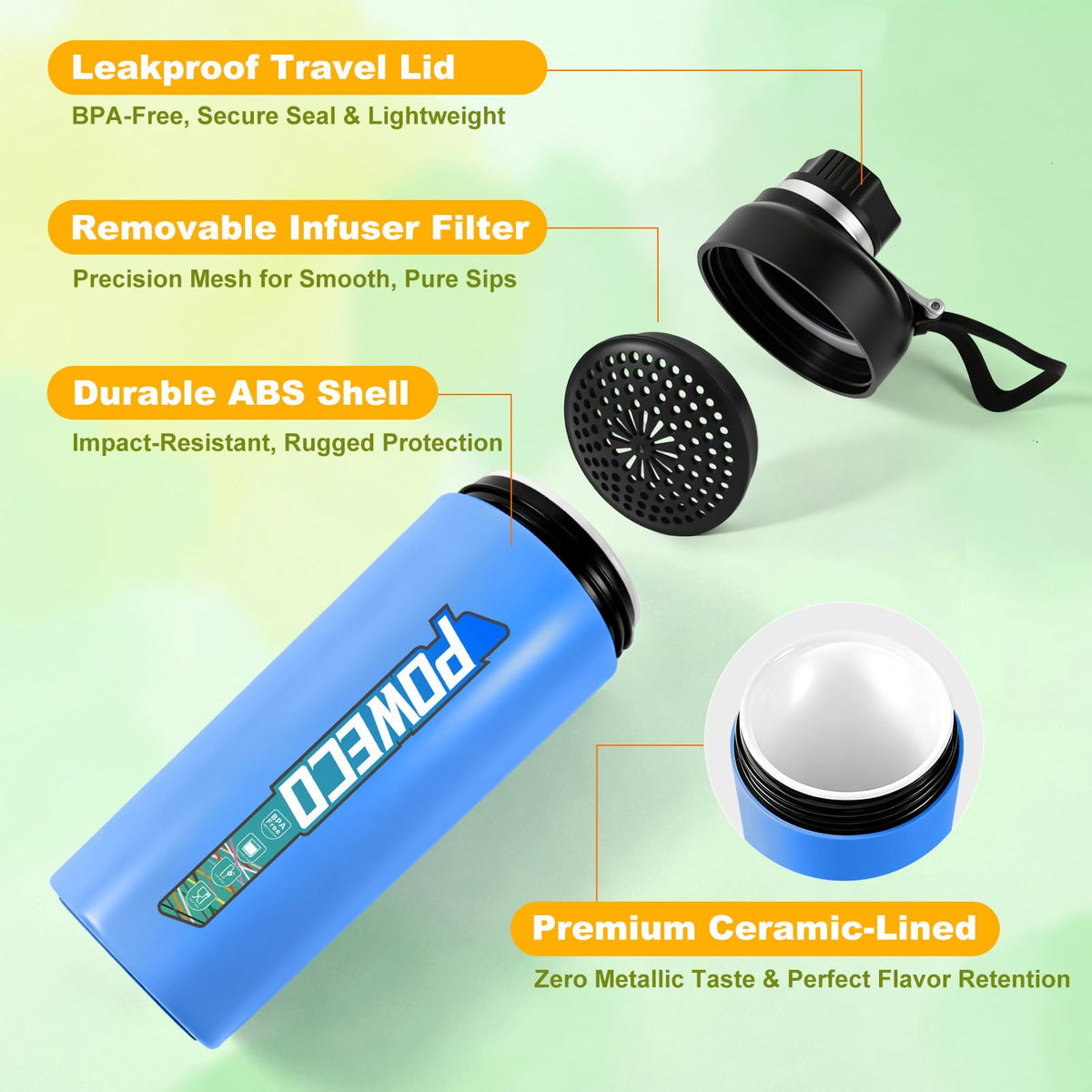 Ceramic Lined Water Bottle