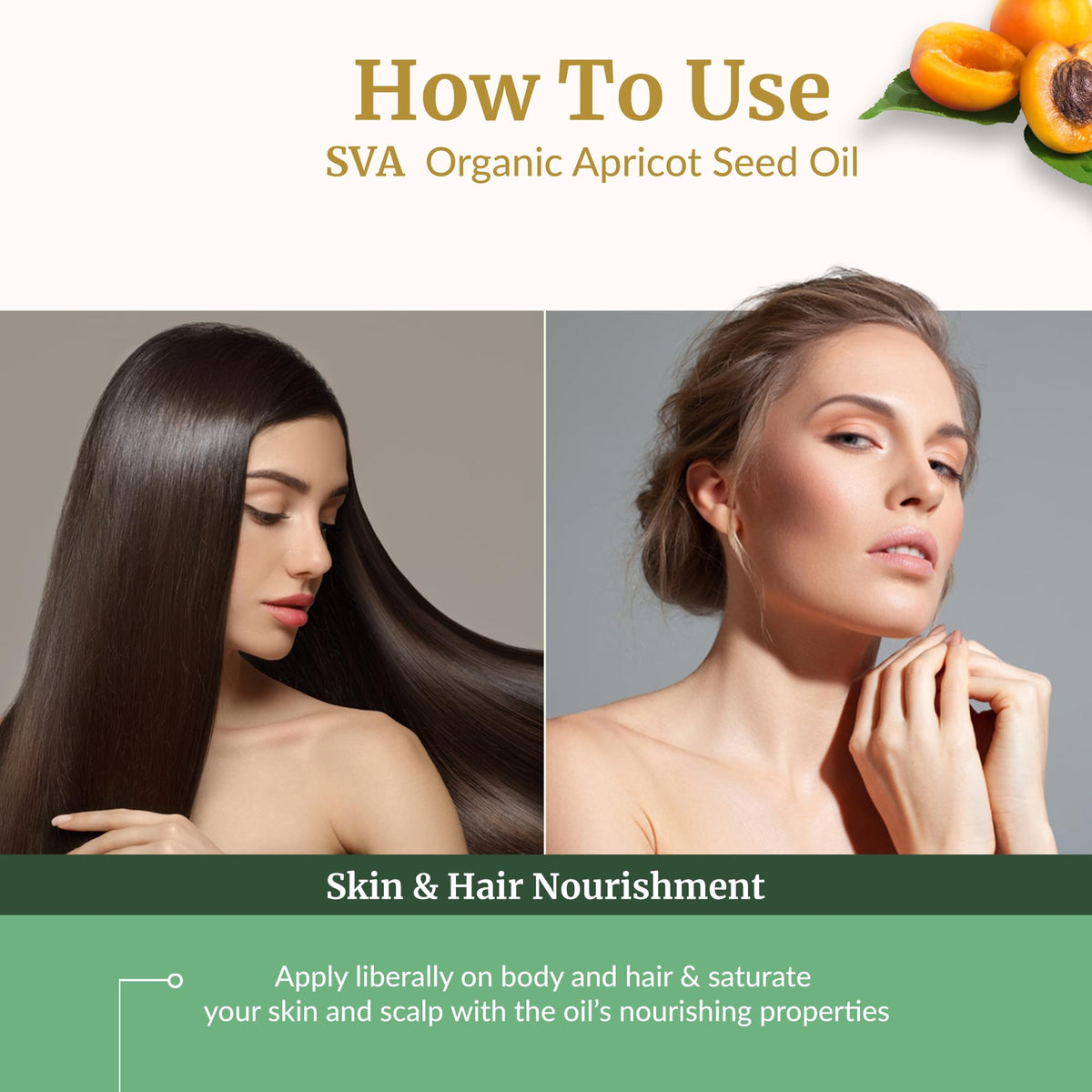 SVA Organic Apricot Seed Carrier Oil with Dropper (4 Fl Oz)