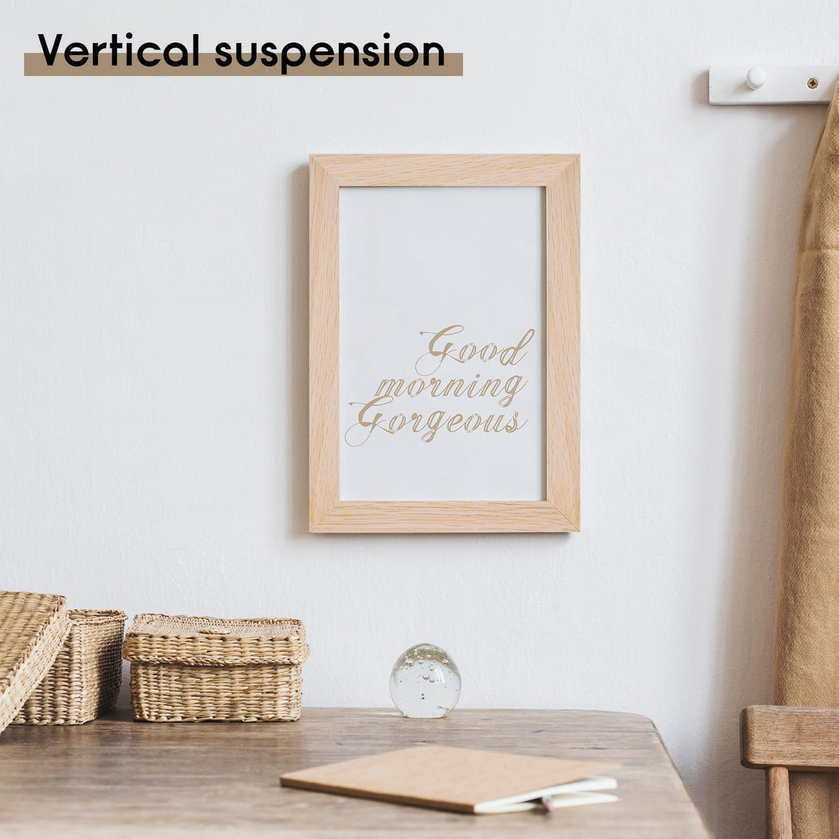 5x7 Solid Oak Wood Picture Frames (3 Count)