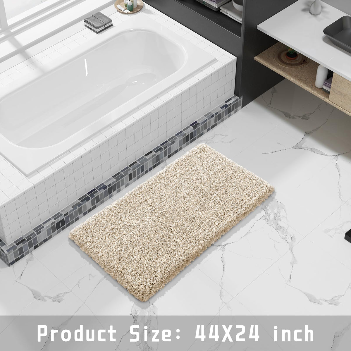 Fluffy Plush Bath Rug