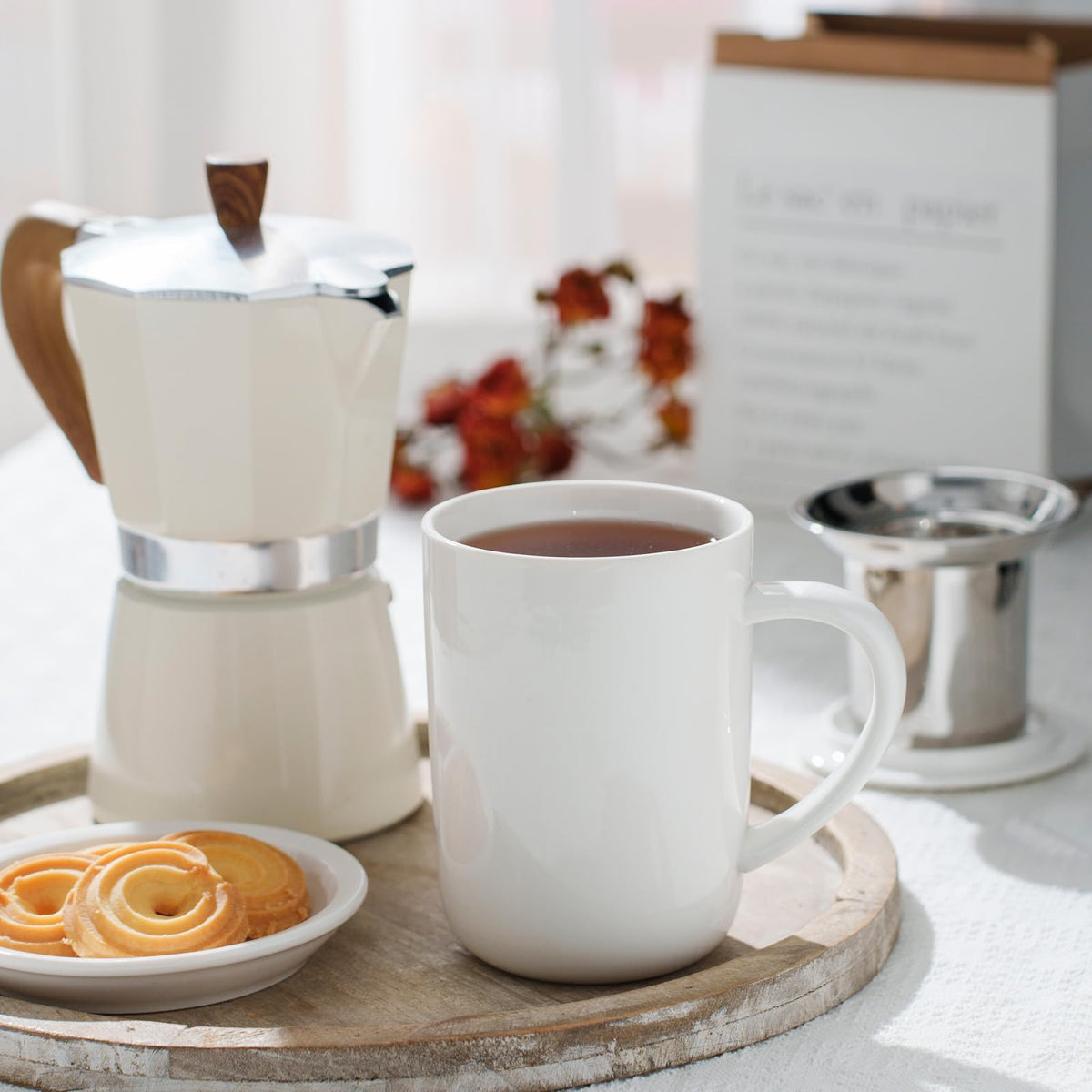 16oz Porcelain Tea Mug with Infuser