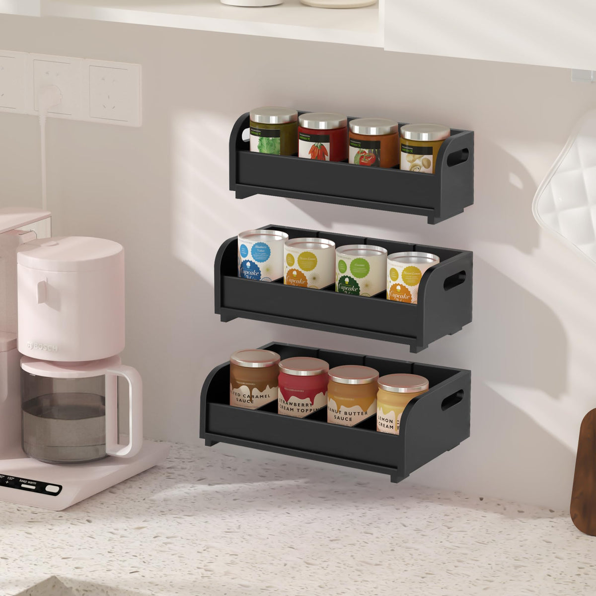 3 Tier Bamboo Tea Bag Organizer