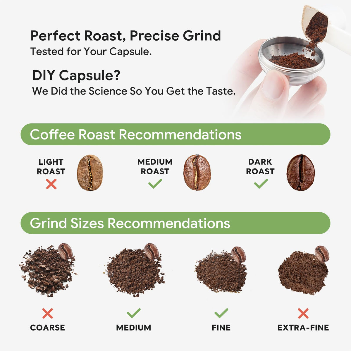 Stainless Steel Reusable Pod Comatible with Vertuo Next +EMPTY Refillable Alumium Coffee Pods (20 Count)