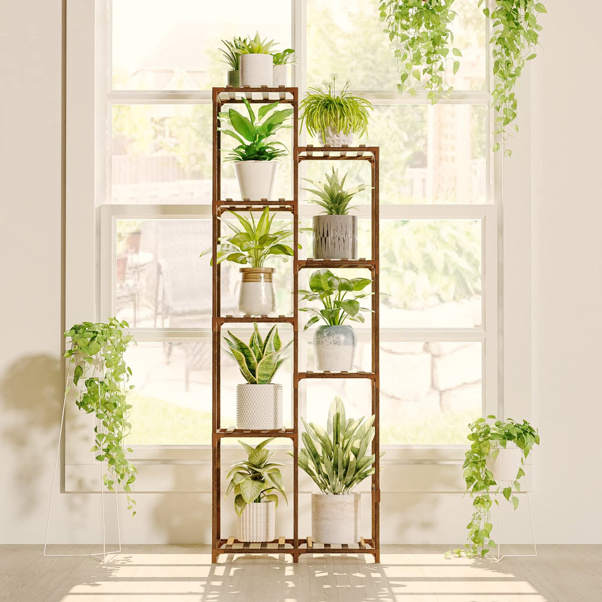62 " Tall Plant Stand for Indoor Plants Outdoor Corner Plant Shelf