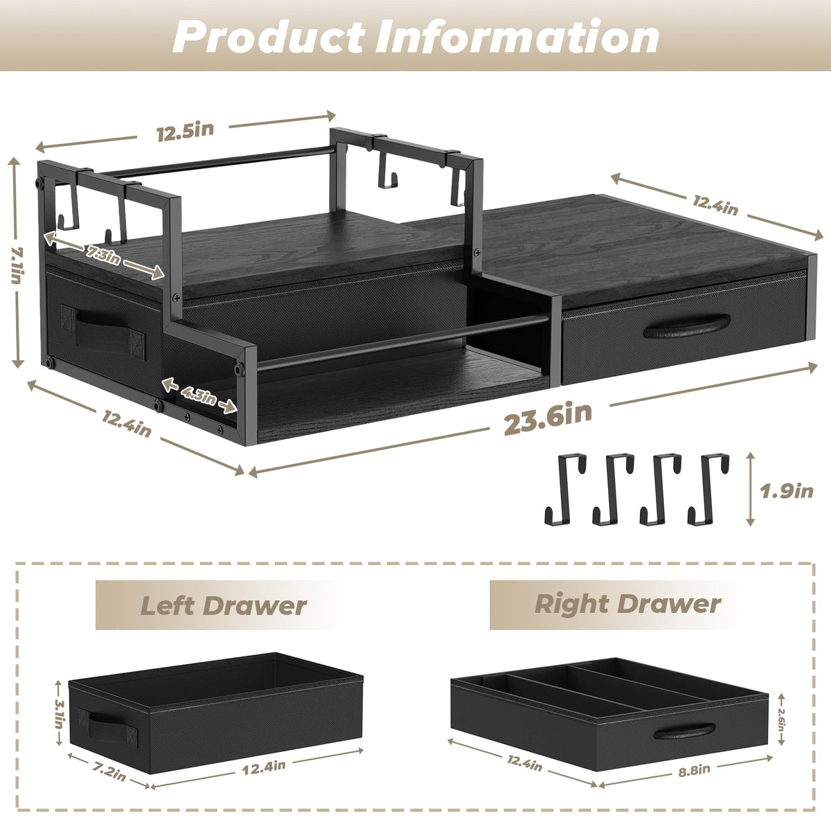 Coffee Syrup Organizer for Countertop