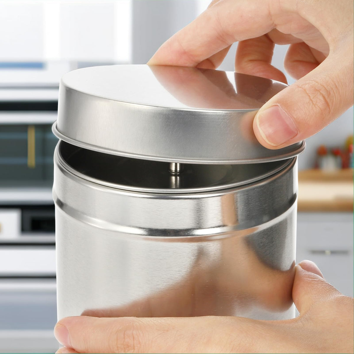8 Pack Tea Tin Canister with Airtight Double Lids (8 Count)