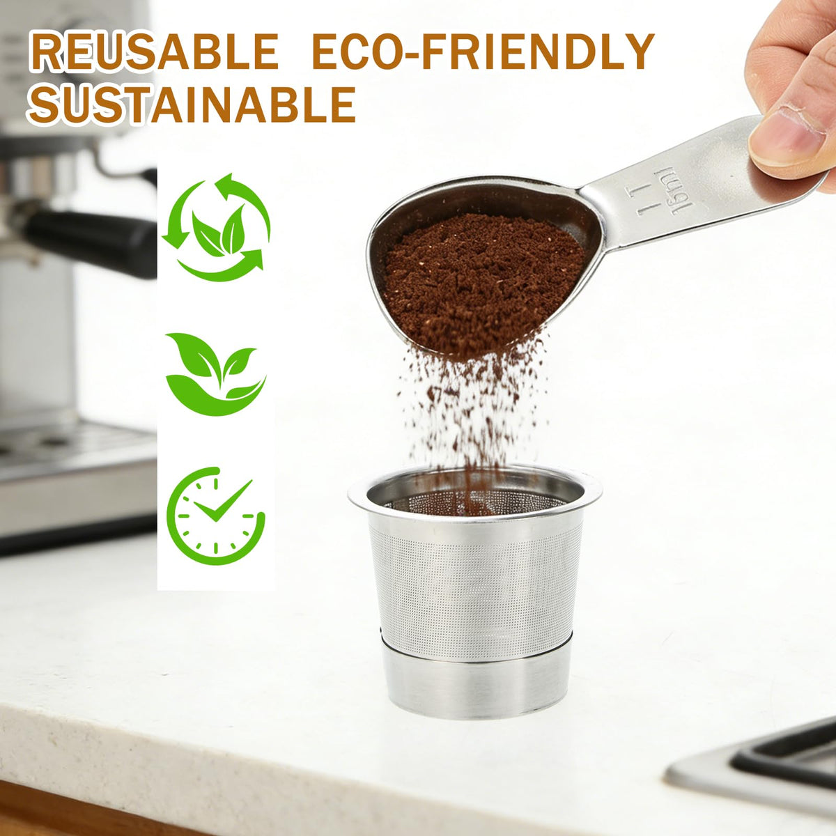 6 Pack Reusable K Cups Coffee Pods for Ninja Coffee Maker PB051 & CFP101 (8 Count)