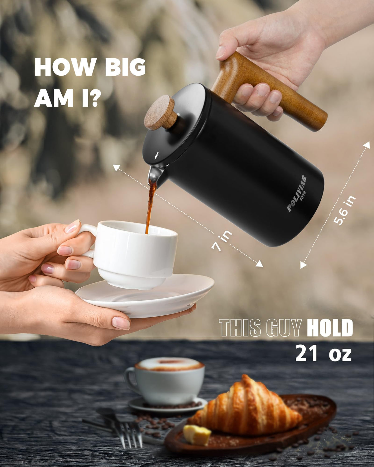 POLIVIAR French Press Coffee Maker