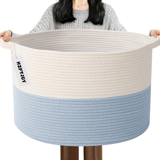 115L Extra Large Woven Blanket Basket