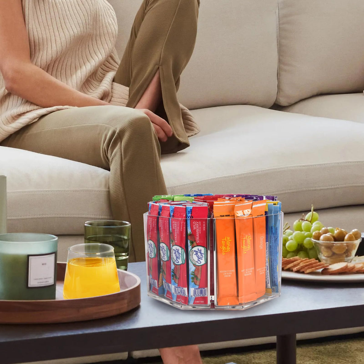 Drink Packet Organizer For Powdered Drink Mix