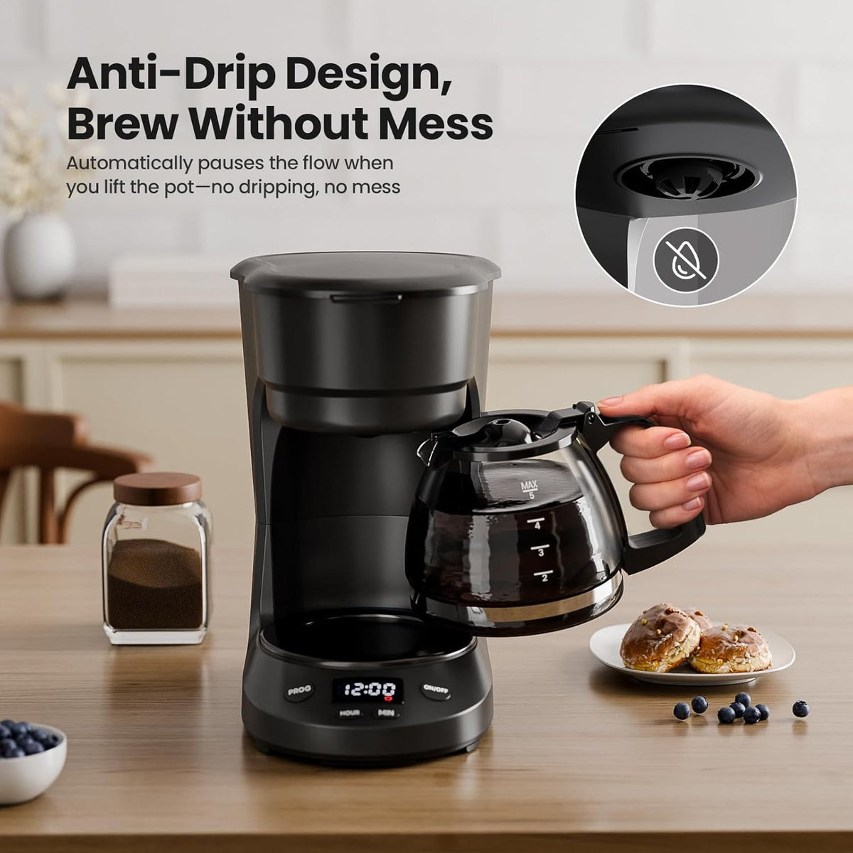 5 Cup Drip Coffee Maker