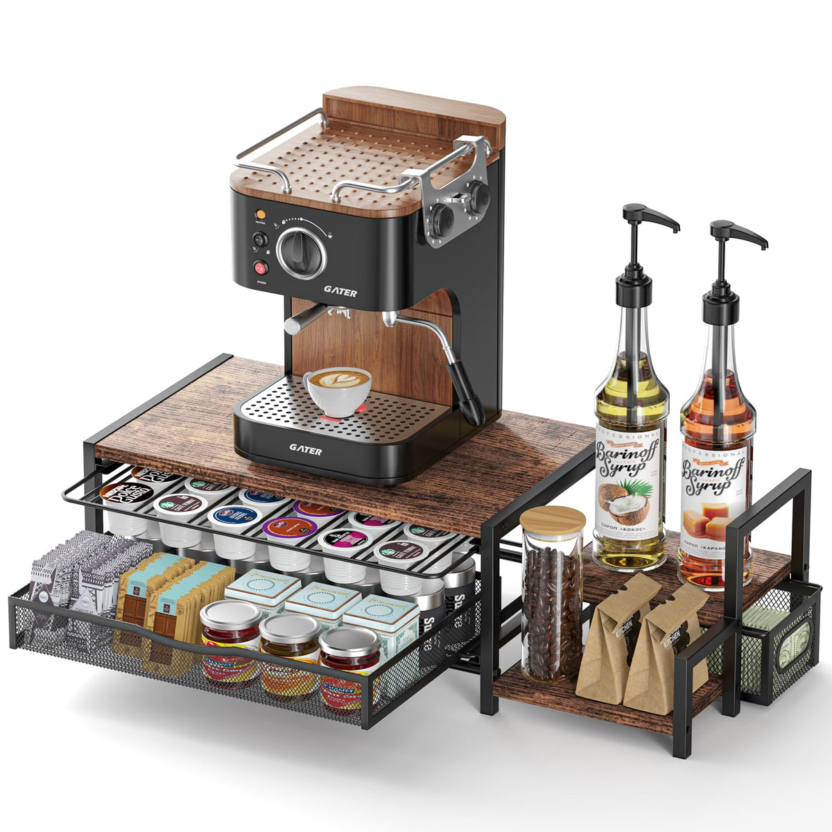 Coffee Bar Organizer for Countertop