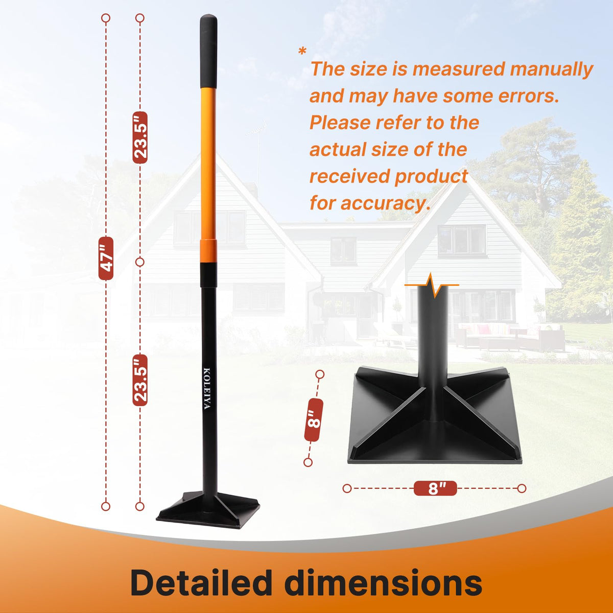 48 Inch Steel Hand Tamper Tool