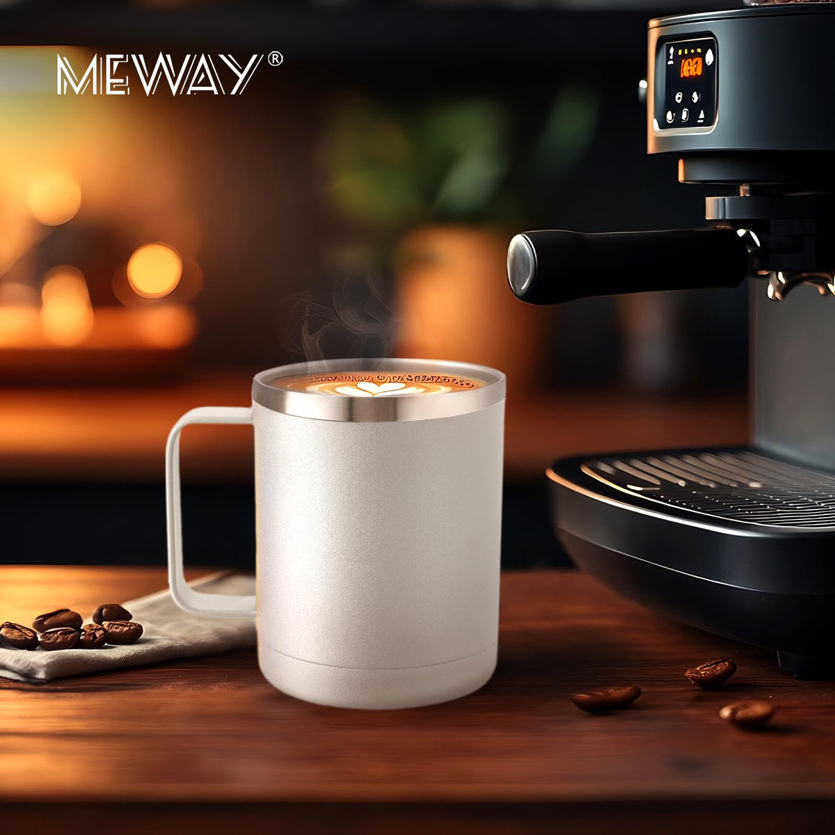 12oz Coffee Mug With Handle 2 Pack Bulk (2 Count)