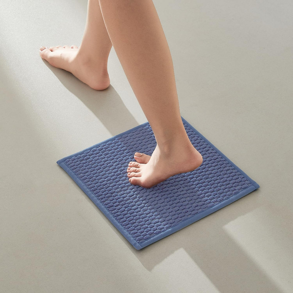 Small Bathroom Rugs Non Slip Washable Bath Rugs Super Absorbent Bathroom Rug Thin Quick Dry Low Pile Bath Mats