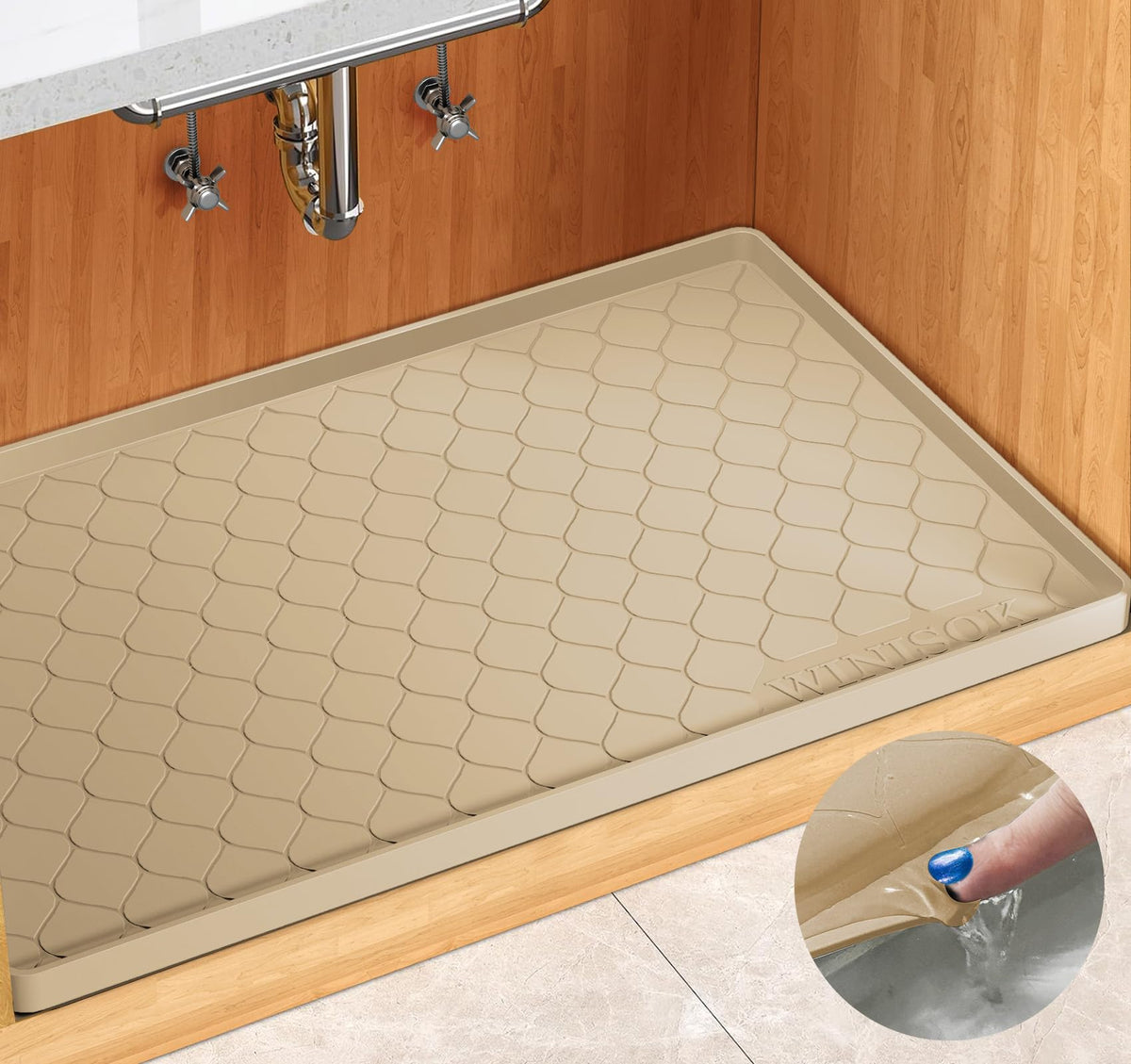 Waterproof Under Sink Mat 25" x 19"