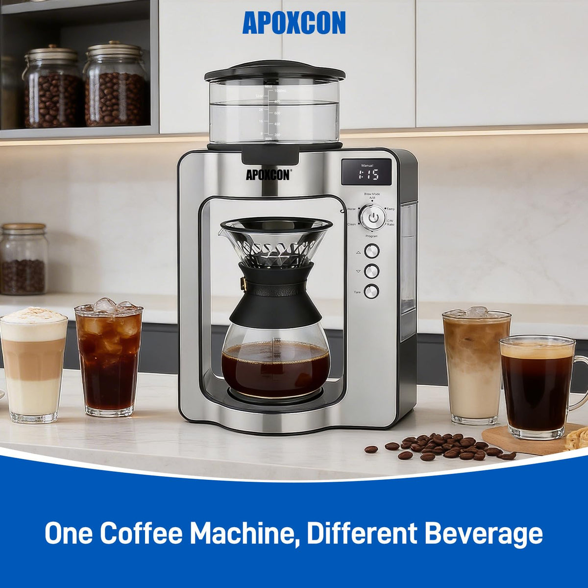 Automatic Drip Coffee Maker for Coffee Enthusiasts (33.814 Fl Oz)