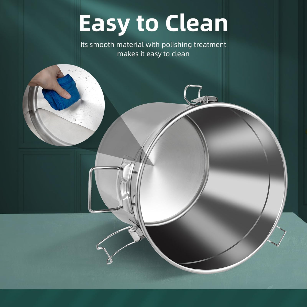 5.5Gal Stainless Steel Canister with Airtight Lid 26