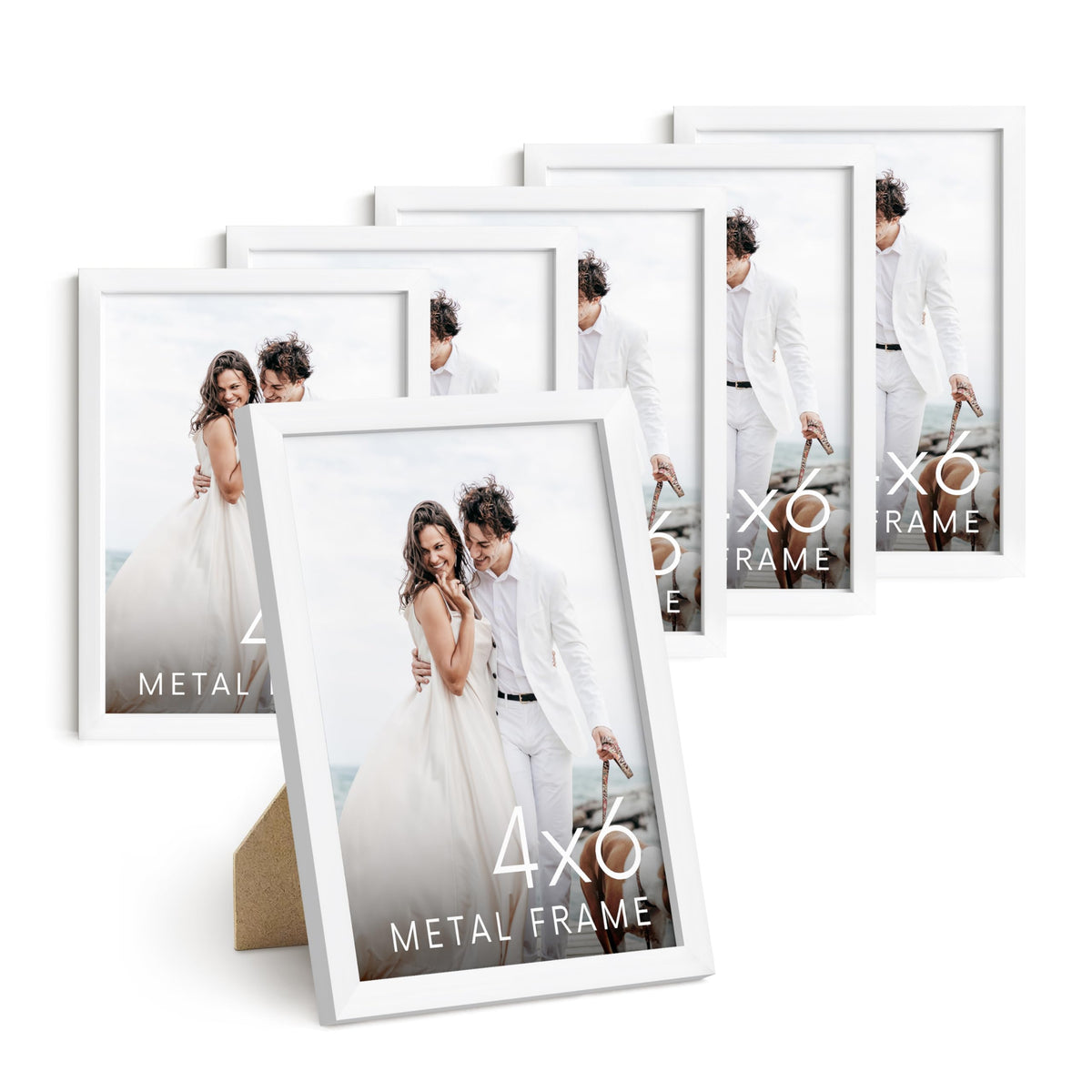 4x6 White Metal Picture Frames