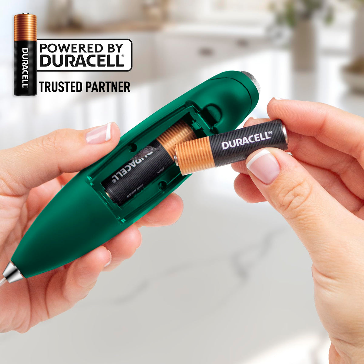 Powerful Milk Frother Wand With Duracell Batteries