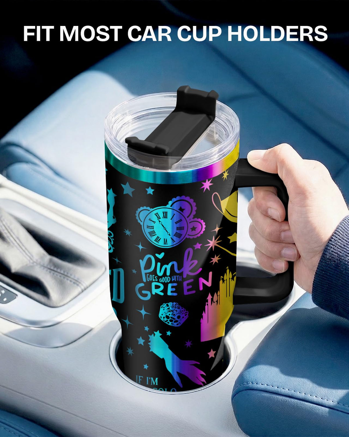 Magical Witch Black 40 oz Tumbler with Handle