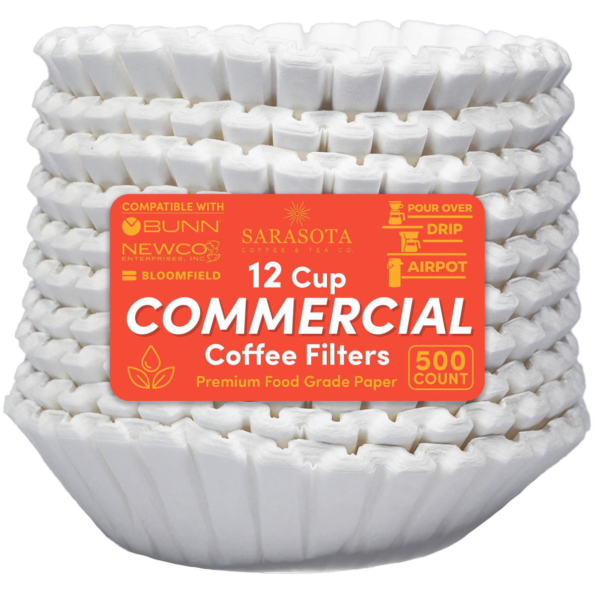 12 Cup Commercial Coffee Filters (500 Count)