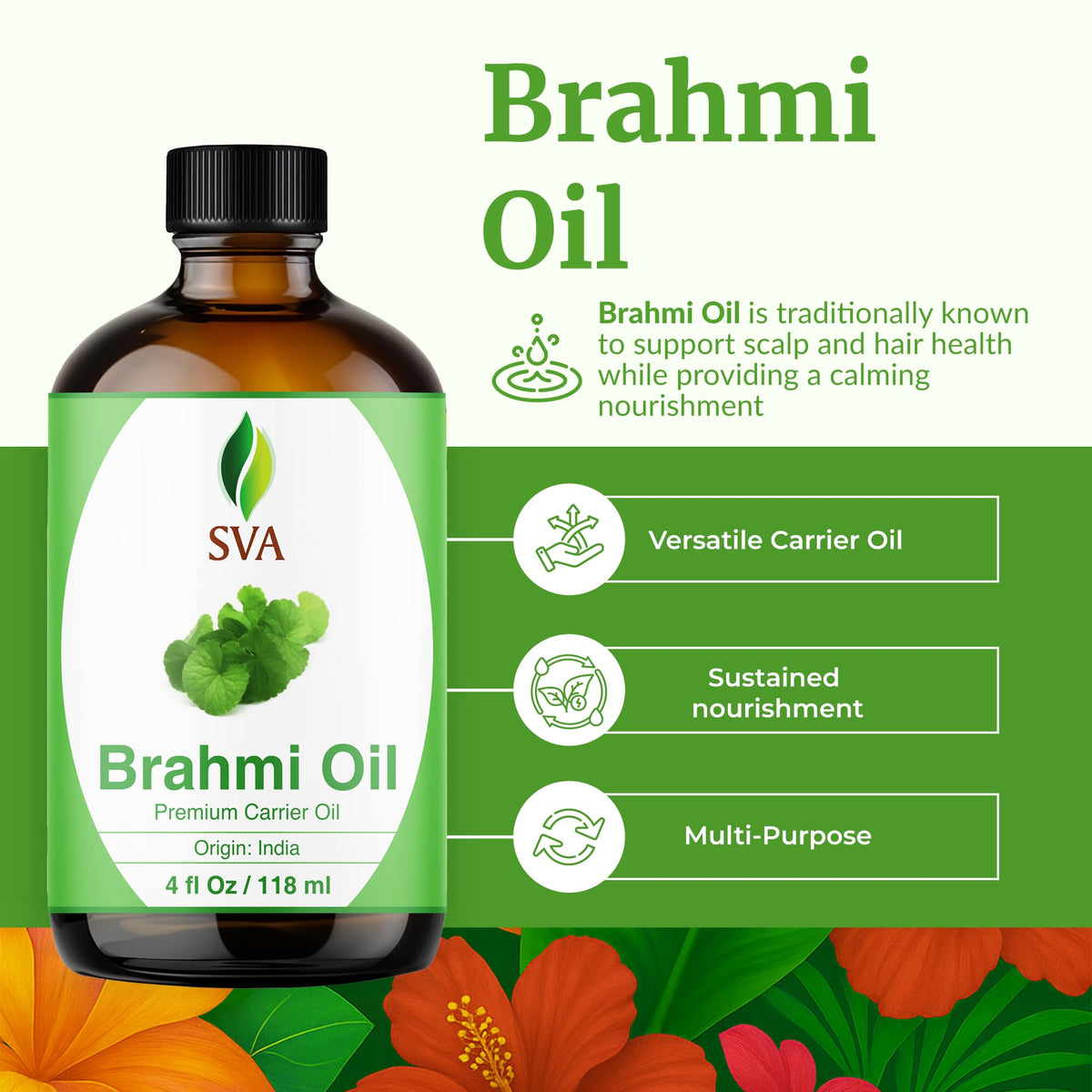 SVA Brahmi Carrier Oil (4 Fl Oz)