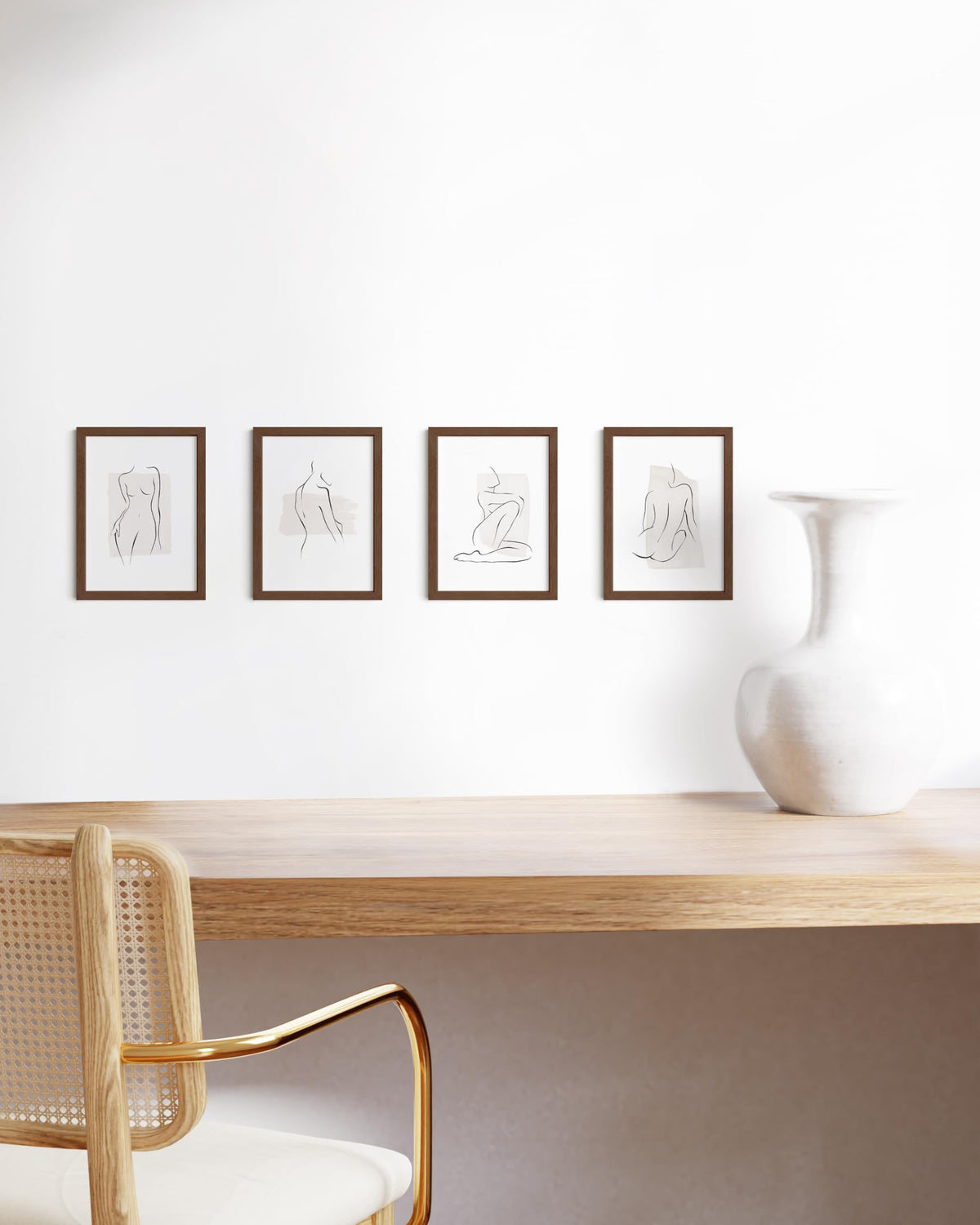 5x7 Walnut Oak Wood Photo Frame Set of 15