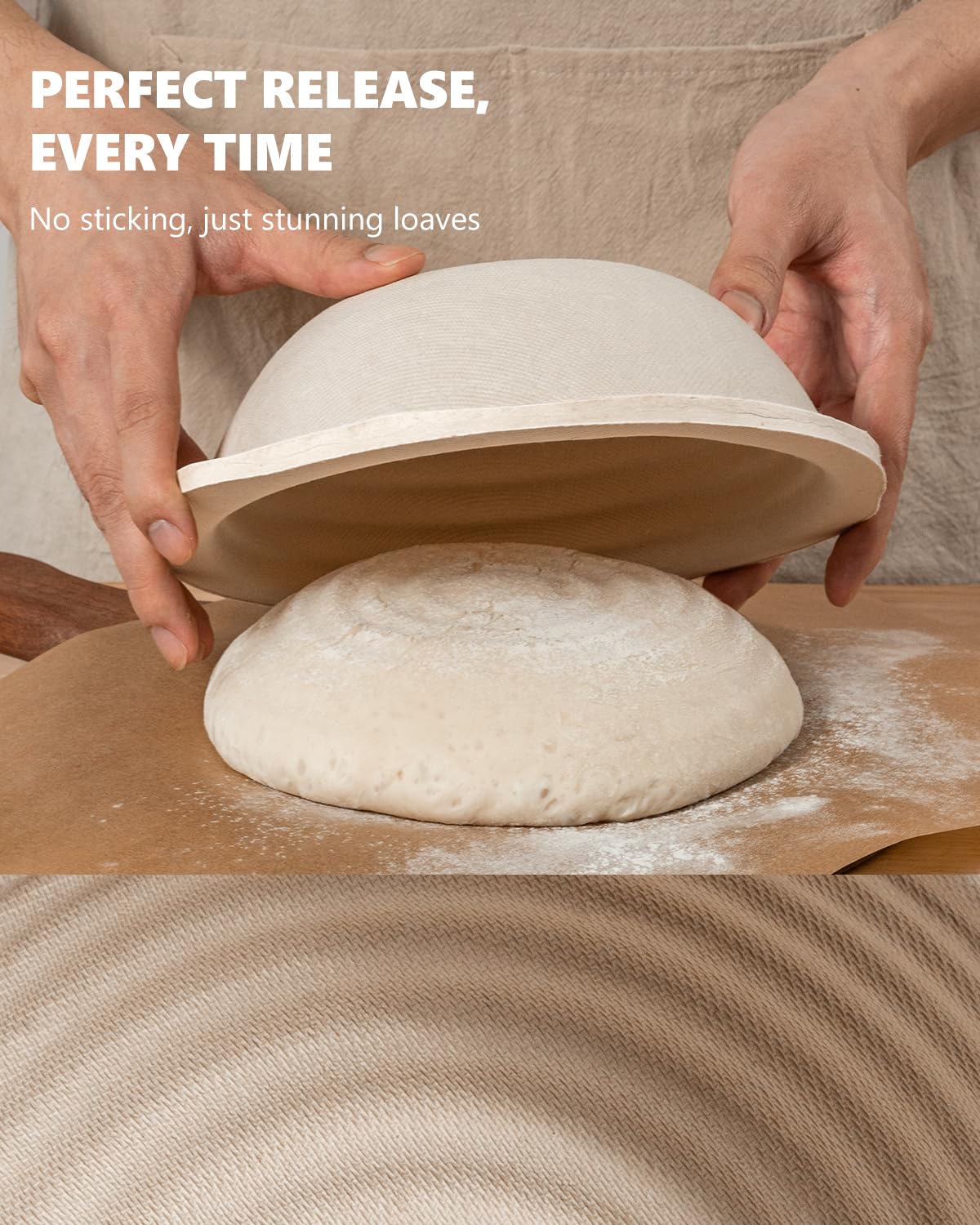 Wood Pulp Banneton Bread Proofing Baskets Set of 2