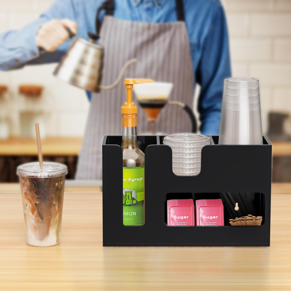 2 Tier Coffee Station Organizer for Countertop