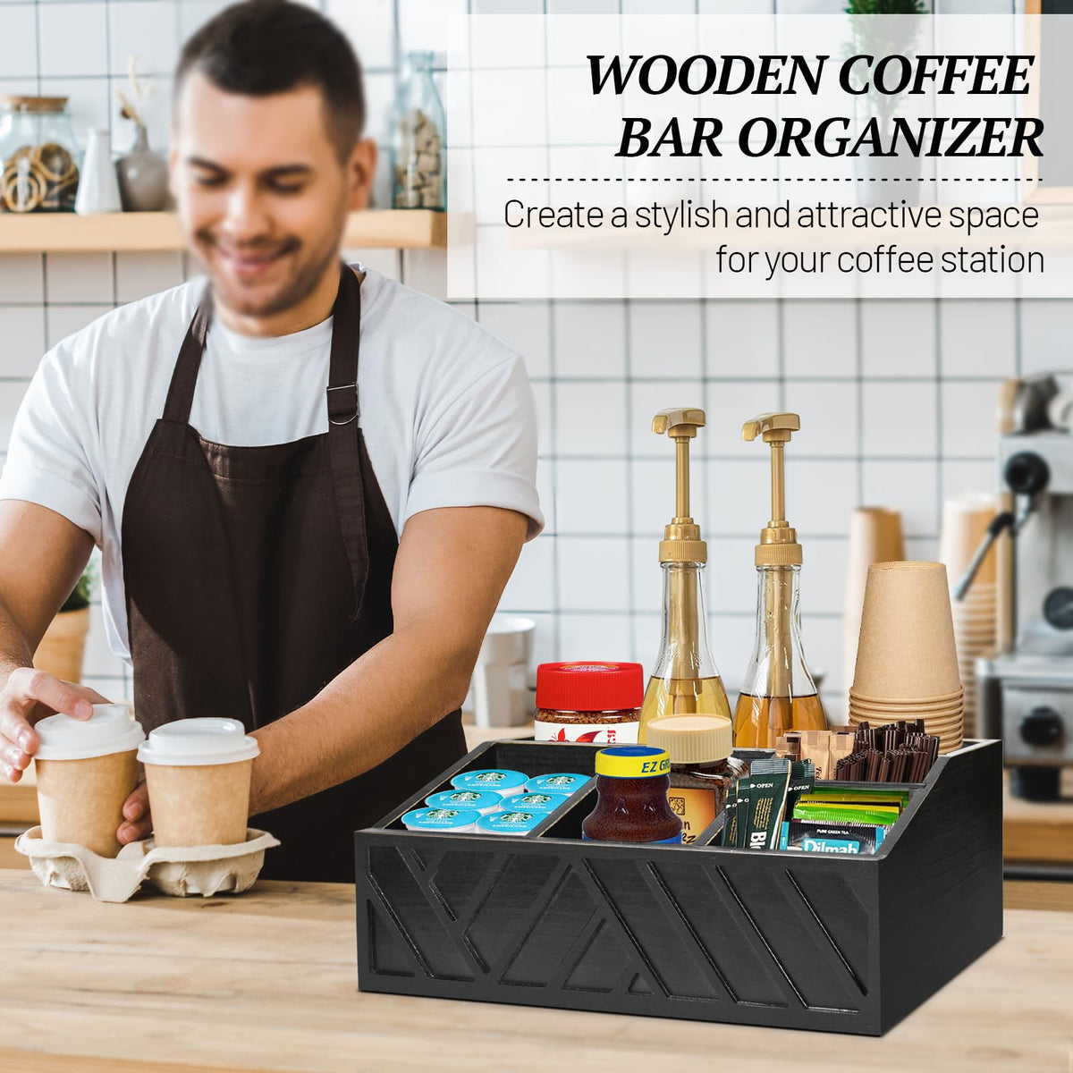 Coffee Station Organizer for Counter (23.52 Ounce)