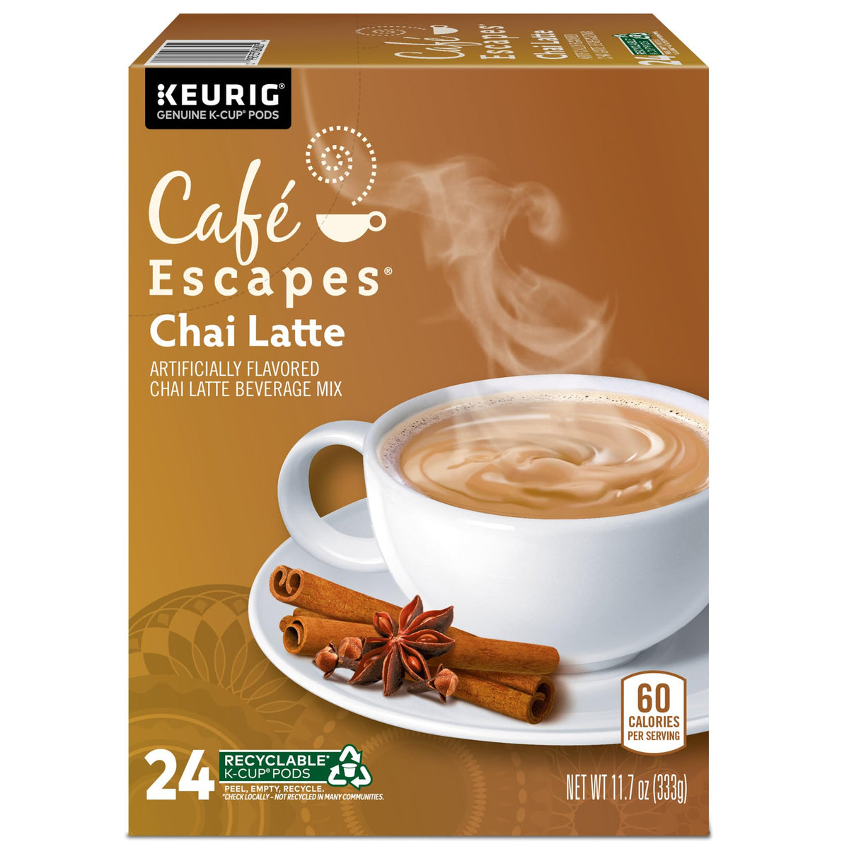 Cafe Escapes Chai Latte Keurig Single (96 Count)