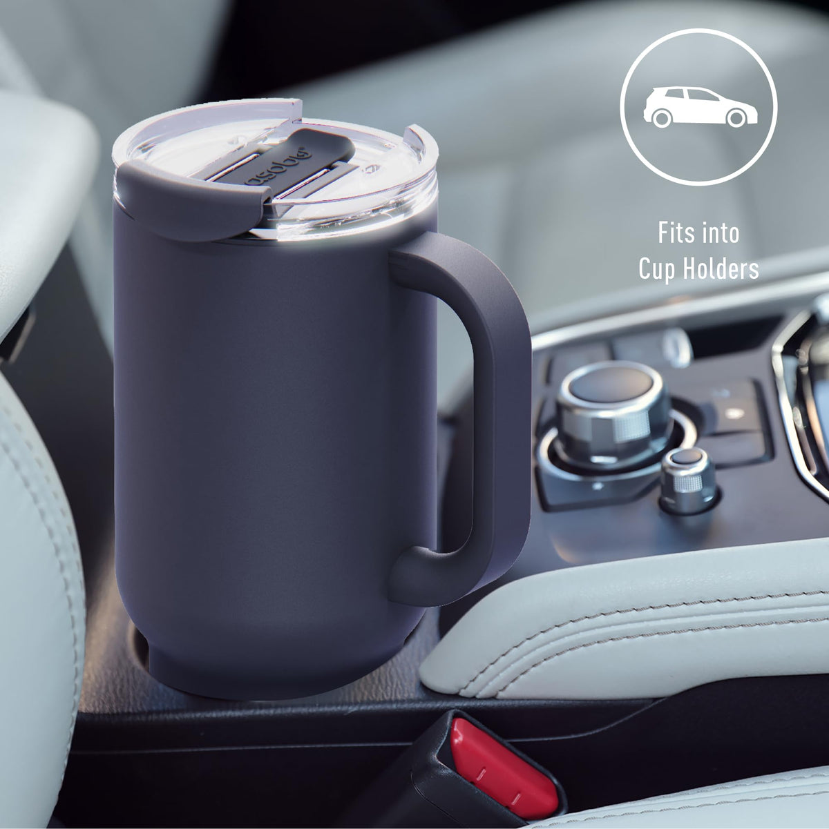 DUPLEX 2-in-1 Travel Mug and Beer Can Holder Enjoy hot and cold drinks simultaneously -22 oz Hot Coffee or Tea Tumbler with Attached 12 oz Cold Can Holder for Beer or Soda, Black