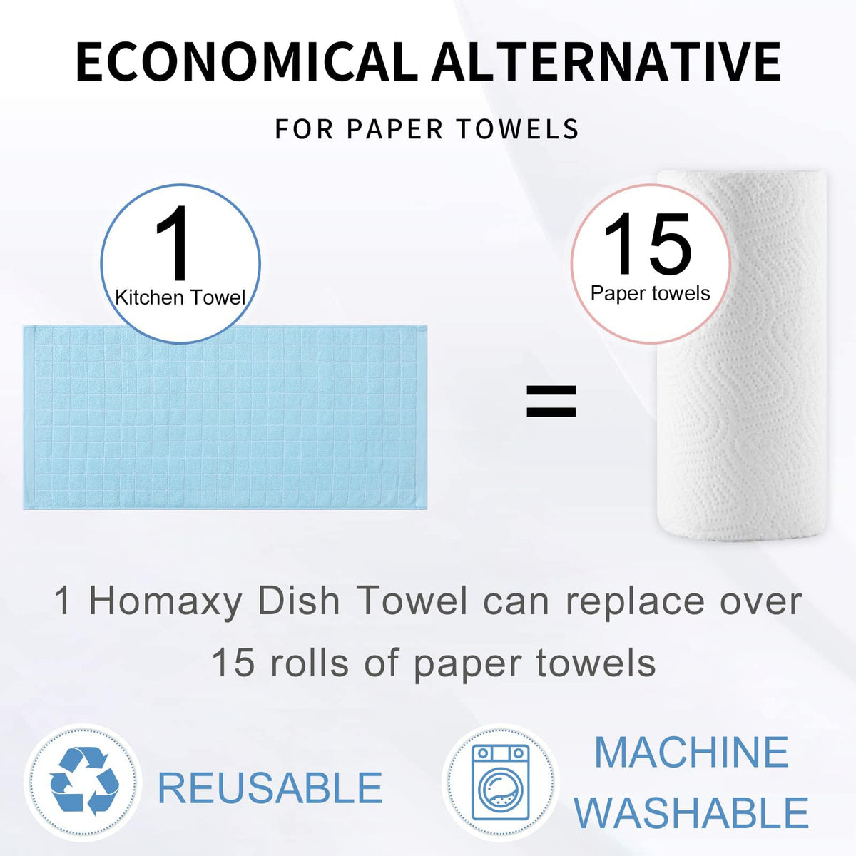 100% Cotton Terry Kitchen Towels (6 Count)