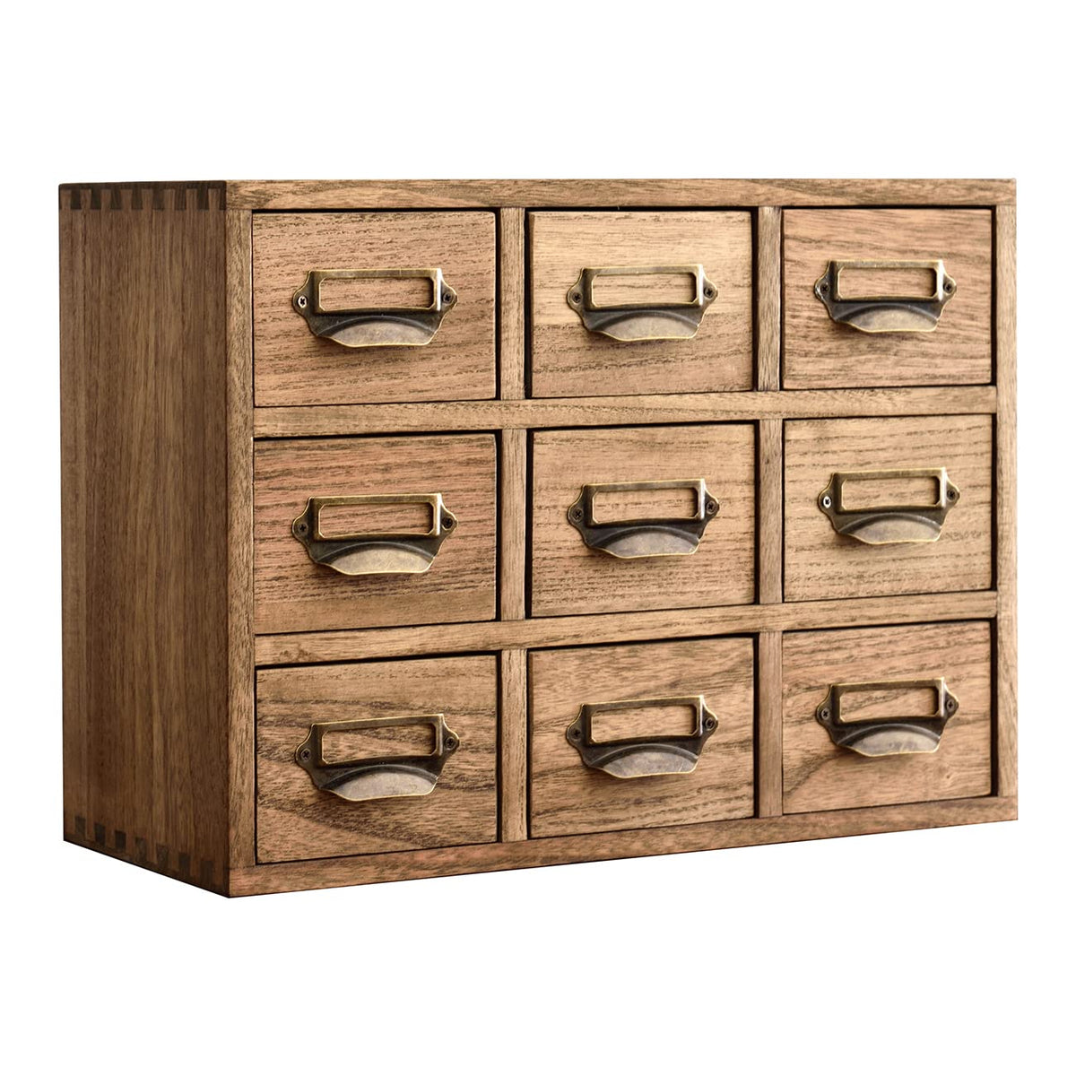 Wooden Desk Organizer with 9 Drawers