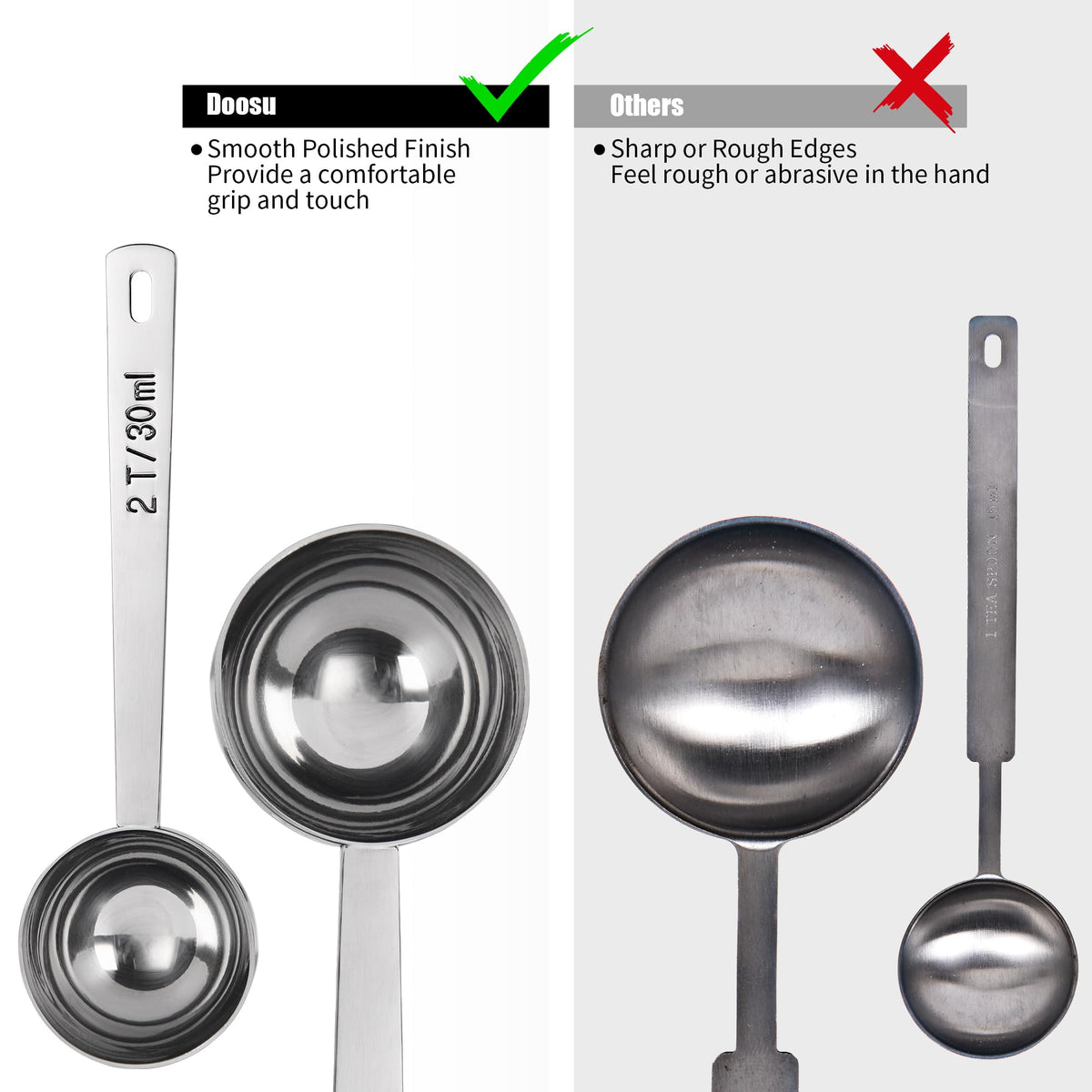 Metal 4.3in Long Handle Coffee Scoop for Ground Coffee